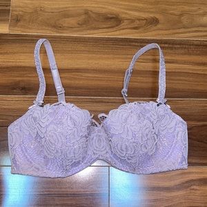 34C Adore me 505815 lightly lined purple lace bra